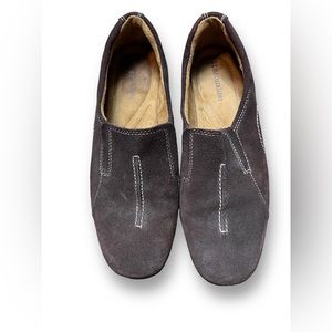 Naturalizer Brown Suede Leather Slip On Loafer.   Size 7 1/2W